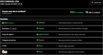 Site verificado e verdadeiro:4242app.com.br